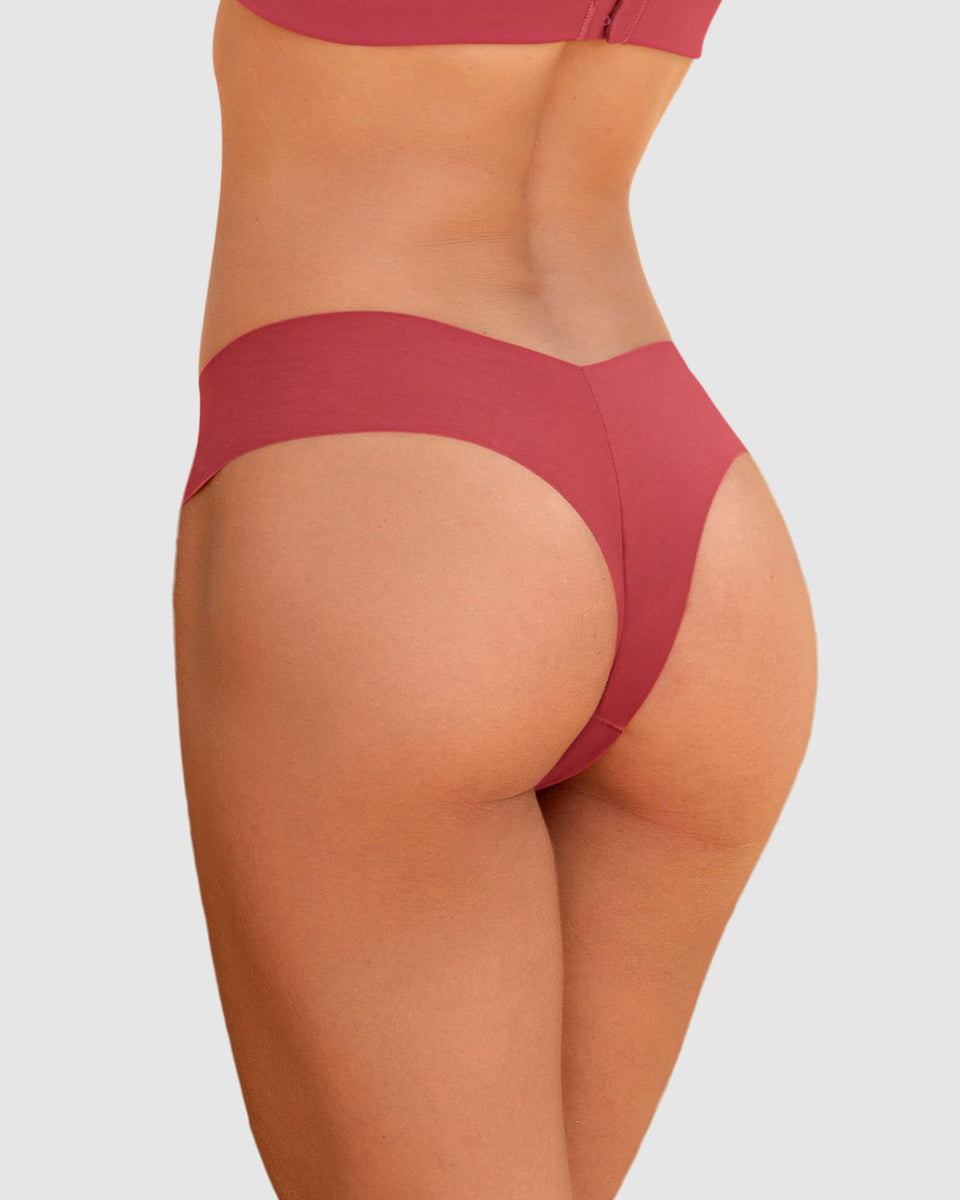 Braga tanga invisible ultraplana sin elásticos y de pocas costuras