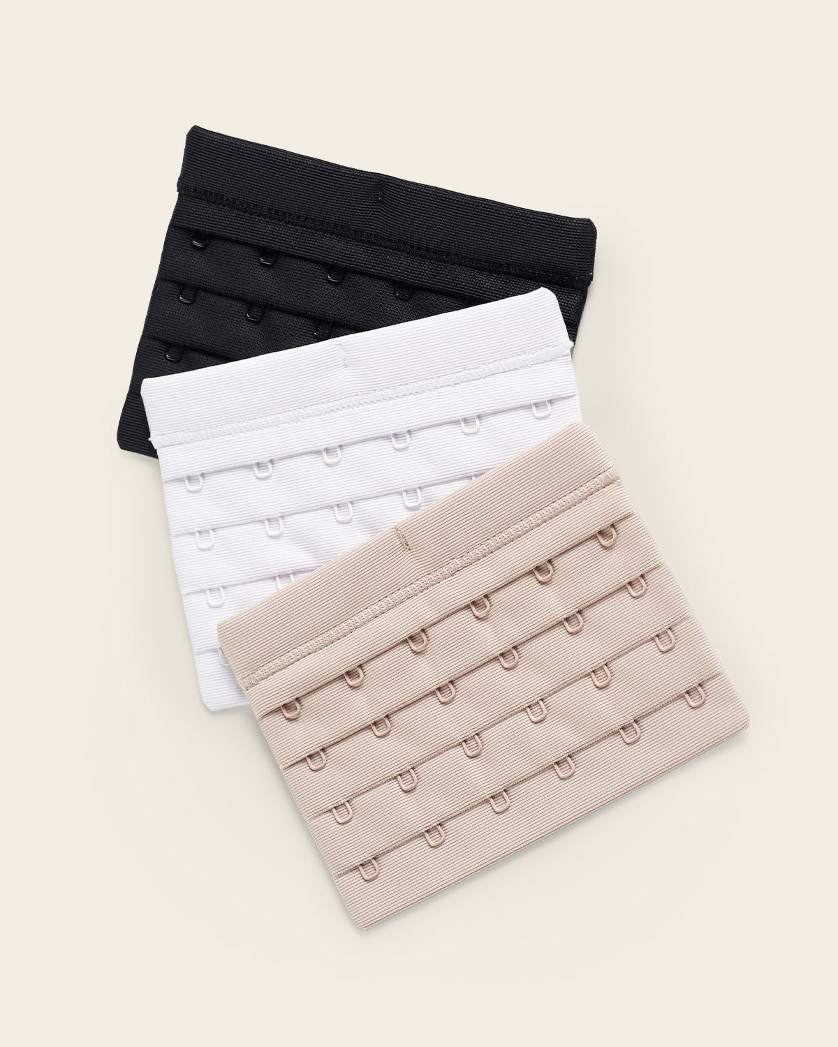 Prolunga Reggiseno 3 Pezzi | Morbida E Comoda | 4 Ganci | Colore Beige | Taglia Unica - Foto 2