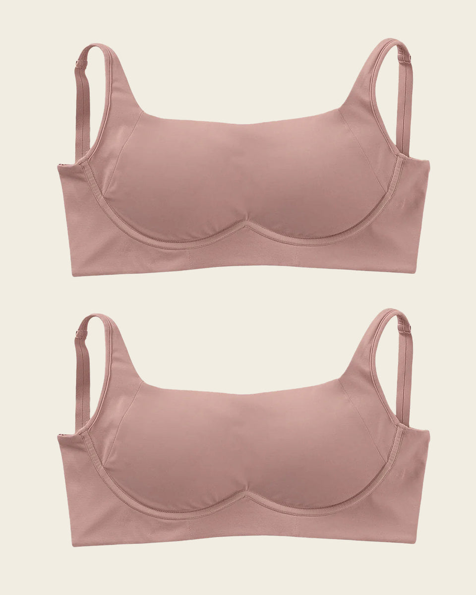 Paquete x 2 sujetadores sin aro ultracómodos de alto soporte y cubrimiento Everyday Bra