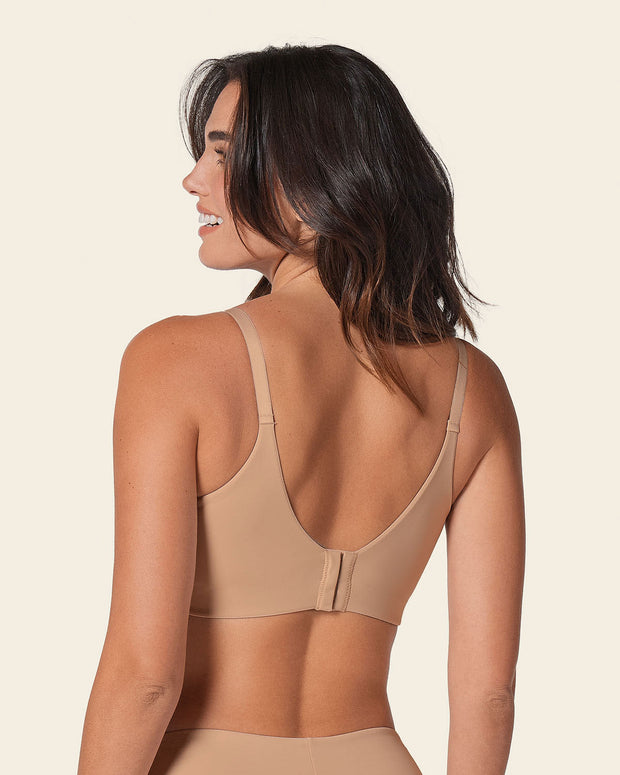 Sujetador de push up suave y cubrimiento alto en sisa y espalda Cover Bra#color_801-habano-claro