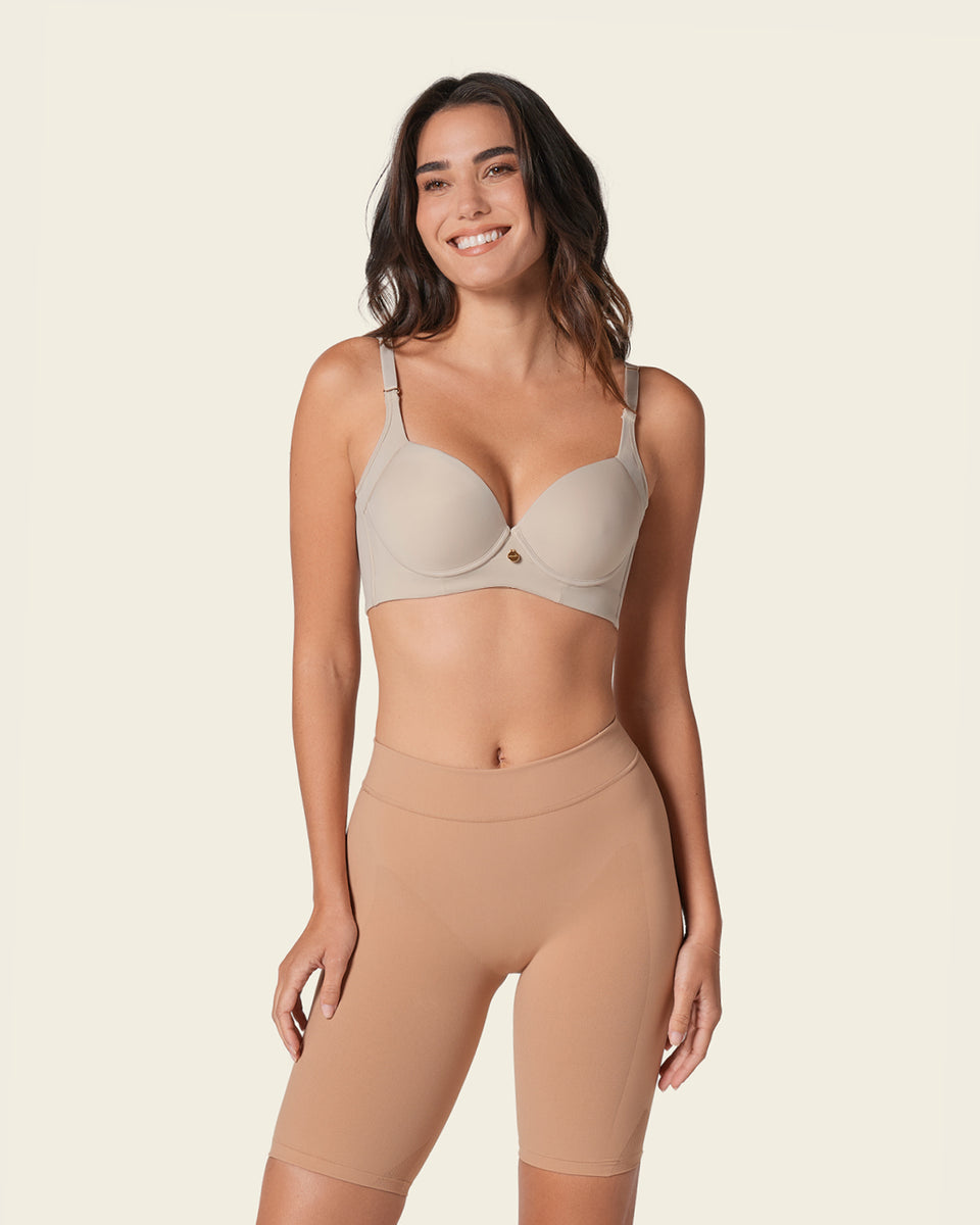 Reggiseno Push-Up Modellante Schiena Larga – Taglie Forti, Nero, Con Ferretto - Foto 6
