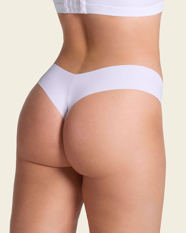Braga tanga invisible ultraplana sin elásticos y de pocas costuras#color_000-blanco