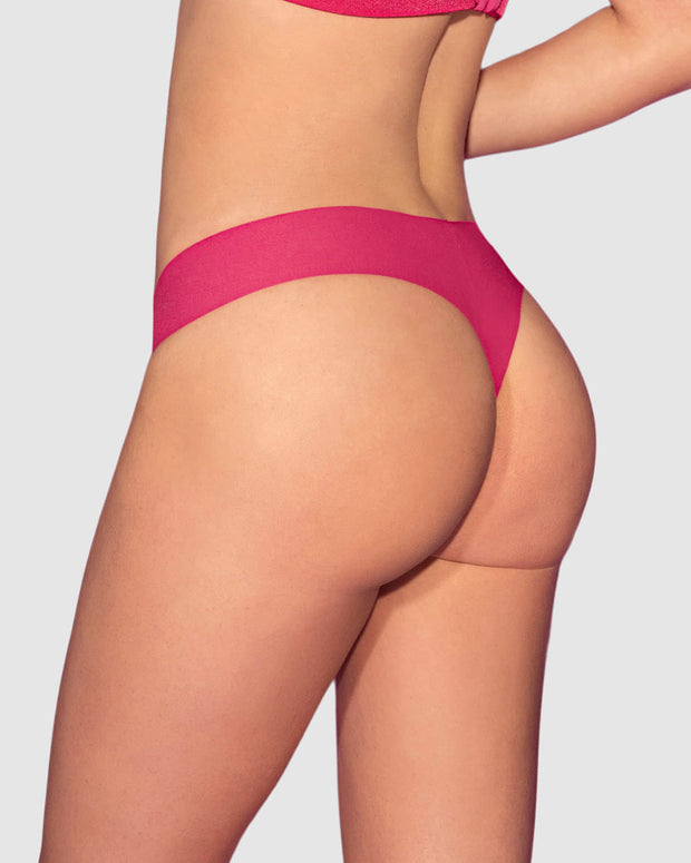 Braga tanga invisible ultraplana sin elásticos y de pocas costuras#color_311-fucsia