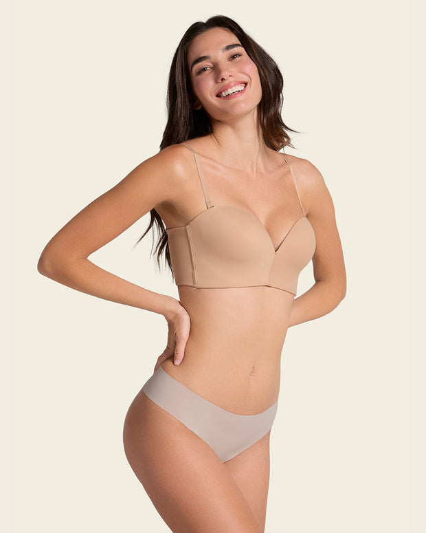 Braga tanga invisible ultraplana sin elásticos y de pocas costuras#color_802-habano-claro