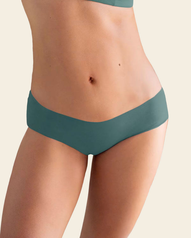 Braga culotte invisible ultraplano sin elásticos y de pocas costuras#color_b25-verde-pino