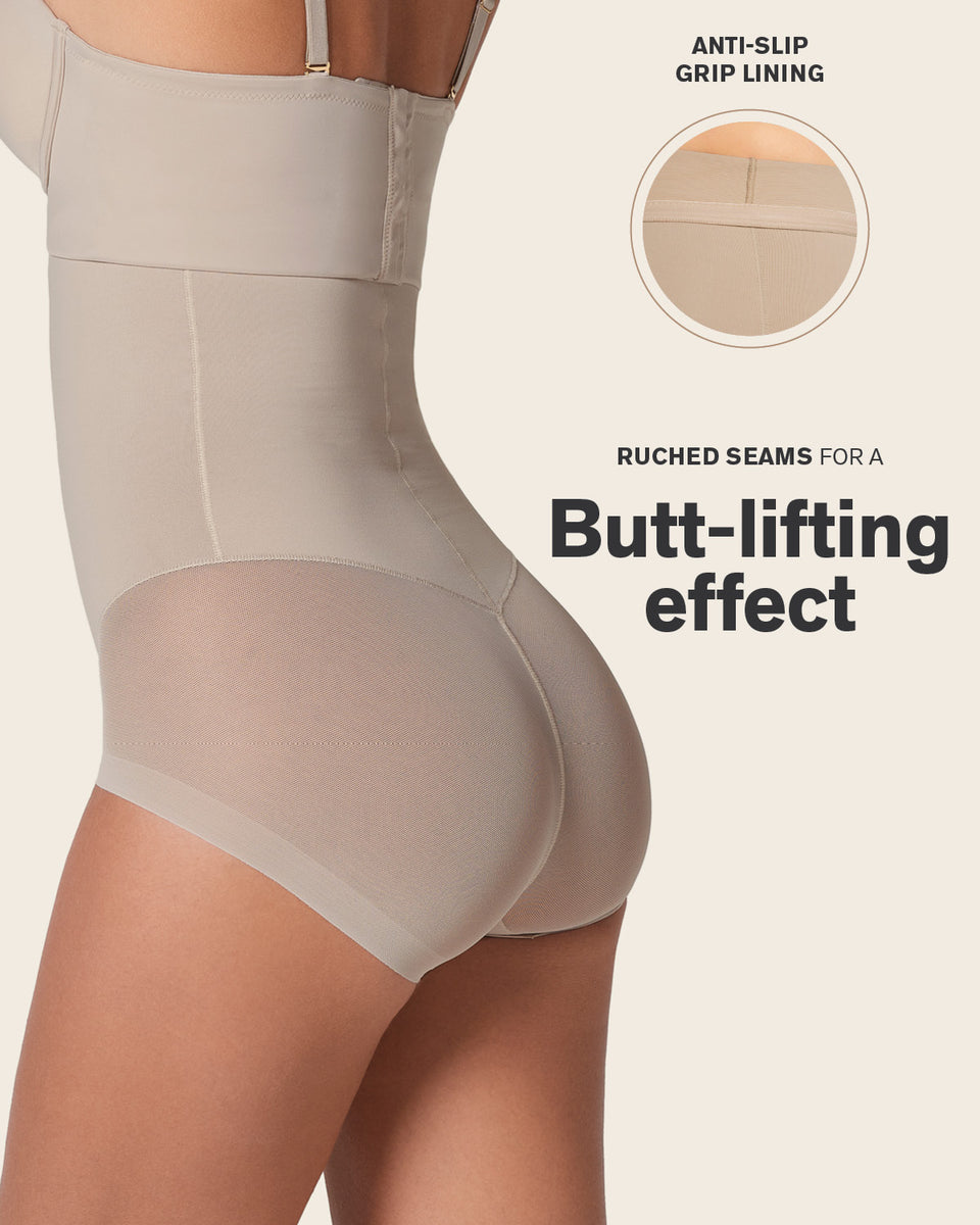 Guaina modellante a pantaloncino con trasparenze Leonisa