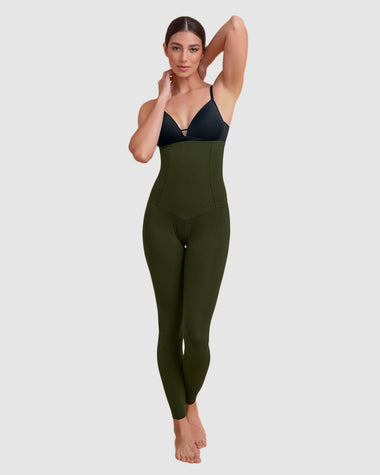 Legging de tiro alto con control fuerte de abdomen#color_b56-verde-oscuro