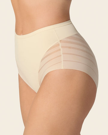 Braga faja clásica con control moderado de abdomen y bandas en tul#color_898-marfil