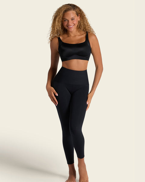 Leggings Invernali VOOVEEYA Donna A Vita Alta Con Tasche - Fodera In Pile - Blu Navy Taglia L - 68,6 Cm