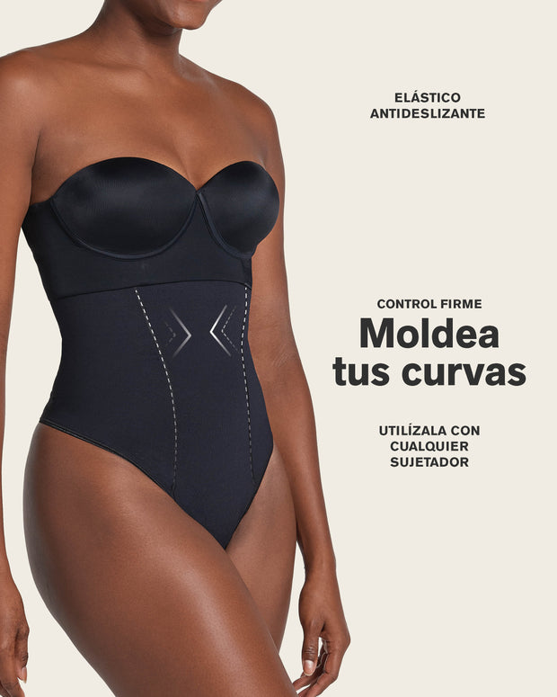 Braga faja de control estilo tanga y efecto cintura reloj de arena#color_700-negro