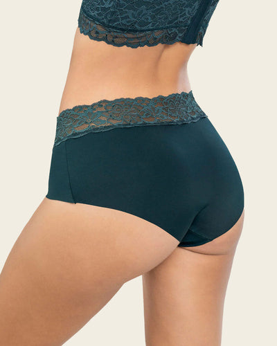 Braga culotte en tela ultraliviana con franja de encaje#color_249-verde-oscuro