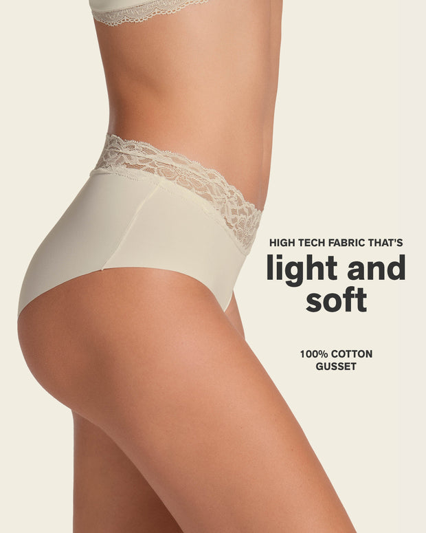 Braga culotte en tela ultraliviana con franja de encaje#color_253-marfil