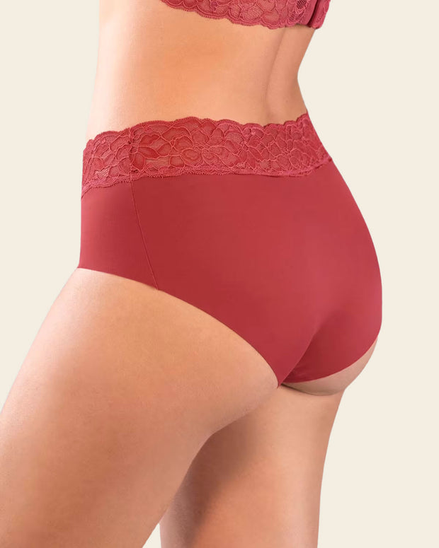 Braga culotte en tela ultraliviana con franja de encaje#color_391-rojo-coral