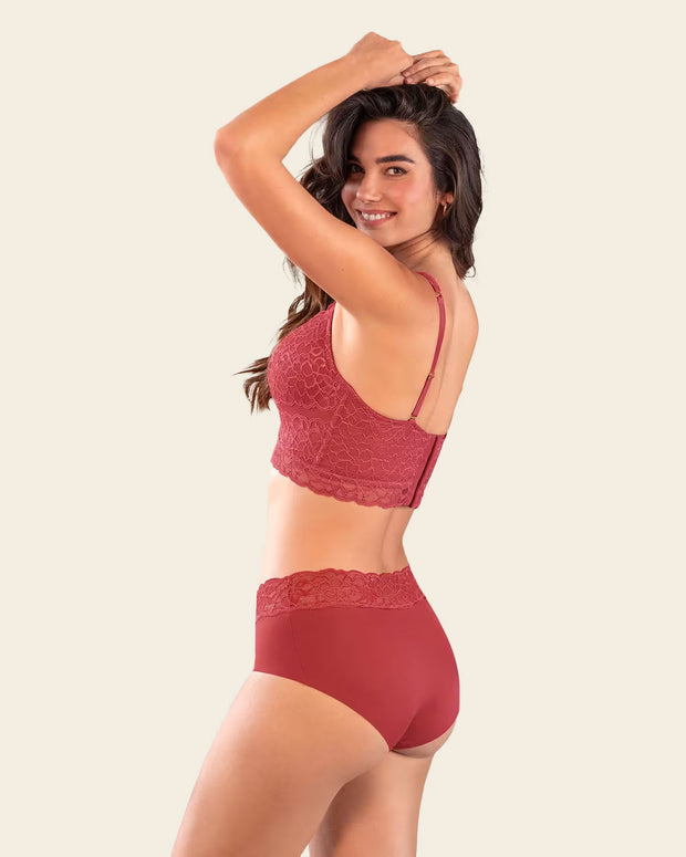 Braga culotte en tela ultraliviana con franja de encaje#color_391-rojo-coral