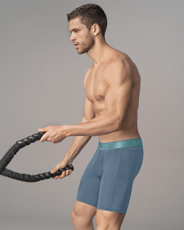 Bóxer deportivo con bolsillo lateral en microfibra#color_554-azul-grisaceo