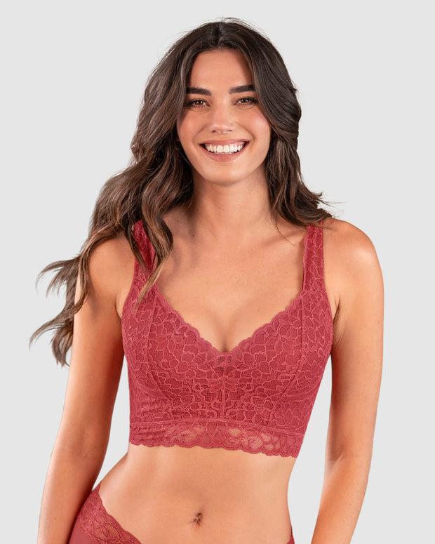 Sujetador tipo bustier sexy support con cubrimiento de espalda#color_391-rojo-coral