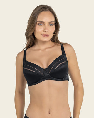 Sujetador de buen cubrimiento ideal para pecho pesado natural support#color_700-negro