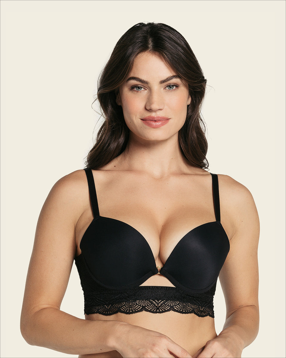 Sujetador doble push up con escote profundo en espalda sexy back