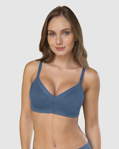 Sujetador sin aro de push up alto incorporado Magical Bra#color_544-azul-medio