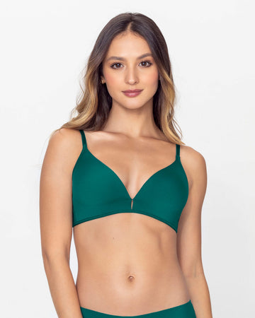 Sujetador cómodo sin aro ni push up Essential Day Bra#color_666-verde