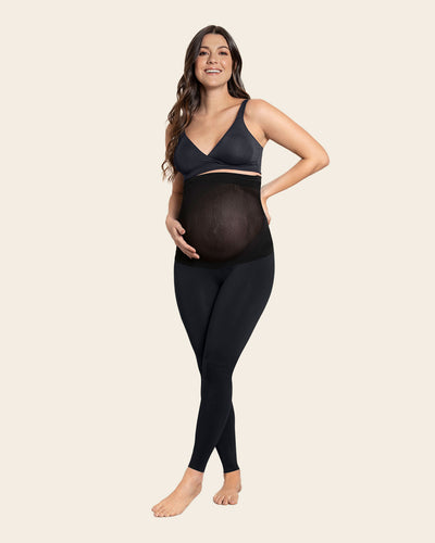 Legging para el embarazo con soporte lumbar y banda que soporta el abdomen#color_700-negro