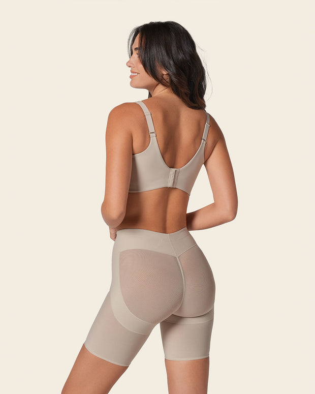 Braga faja tipo short levanta glúteos de control en abdomen#color_802-habano-claro