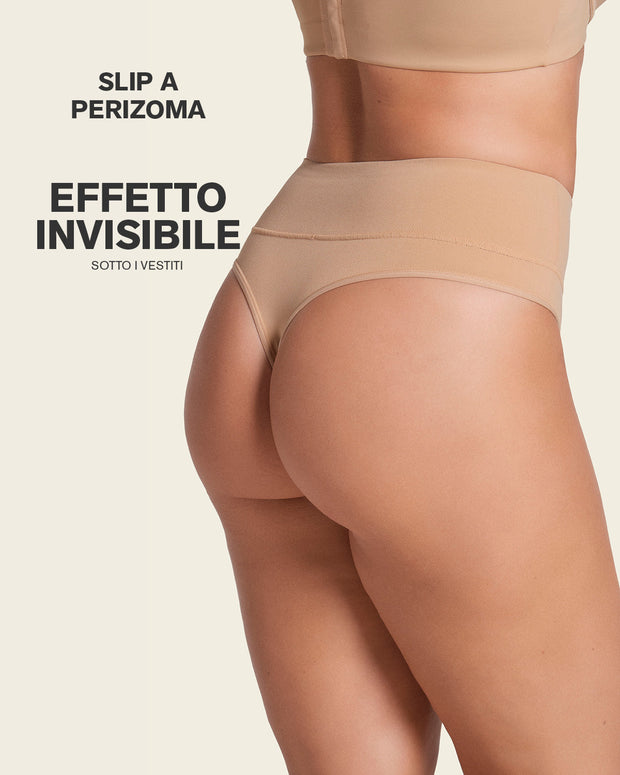 Tanga de control moderado tiro alto en SkinFuse#color_802-habano-claro