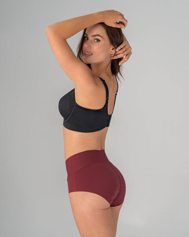 Braga clásico tiro alto de control fuerte de abdomen#color_382-vino