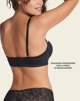 Reggiseno A Fascia Imbottito Convertibile Senza Spalline - Bralette Elasticizzata In Pizzo, Multiuso Per Donna, Strato Di Base - 4