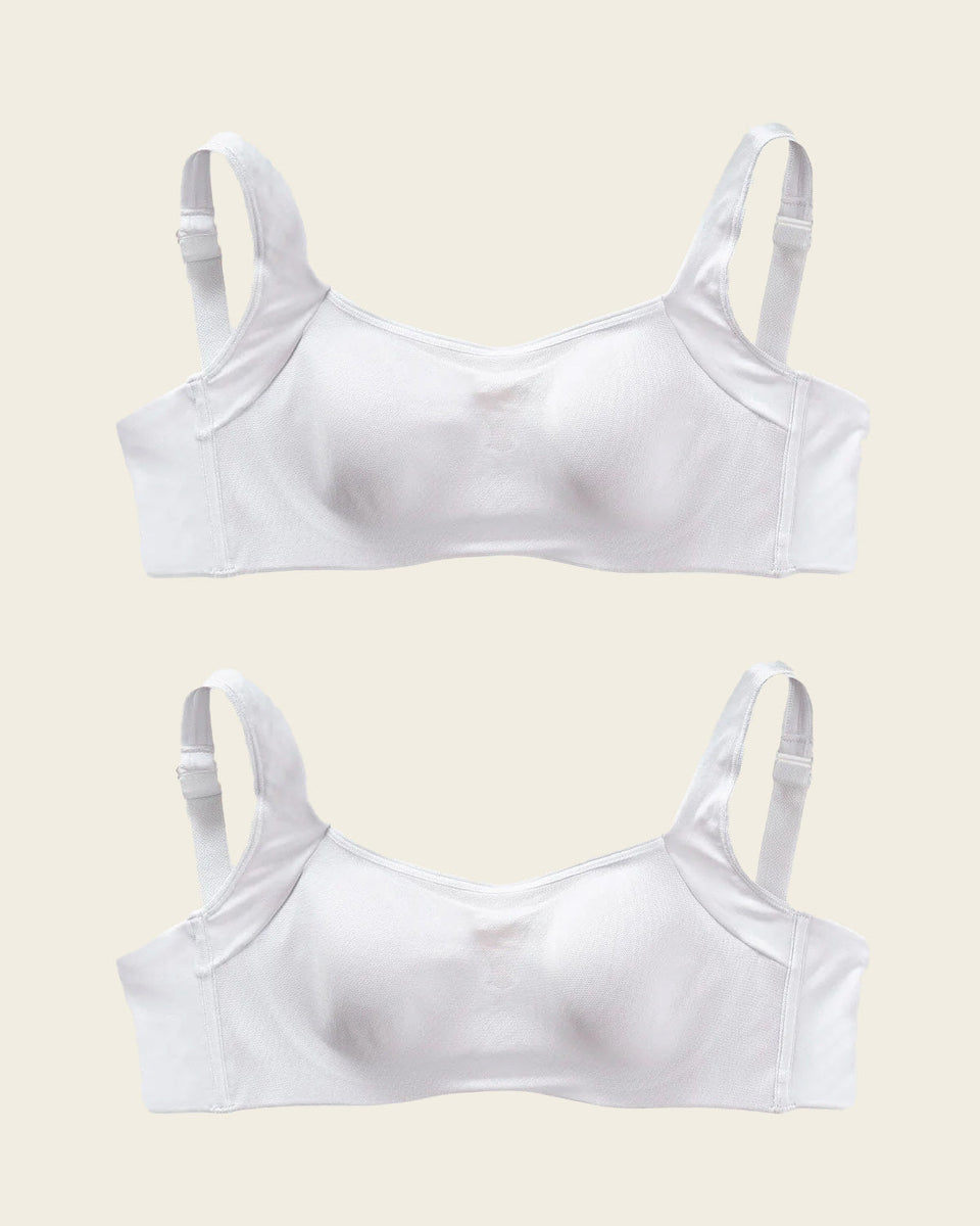 Paquete x 2 sujetadores brastop con buen cubrimiento de sisa y espalda