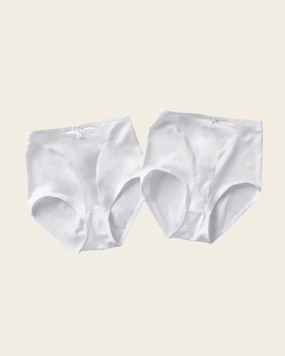 Paquete x 2 bragas fajas clásicas con control suave de abdomen#color_000-blanco