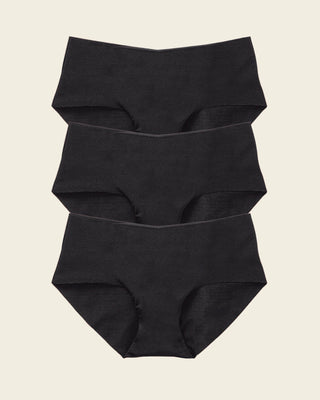 Paquete x 3 bragas hípster invisibles ultraplanos sin elásticos y de pocas costuras#color_785-negro