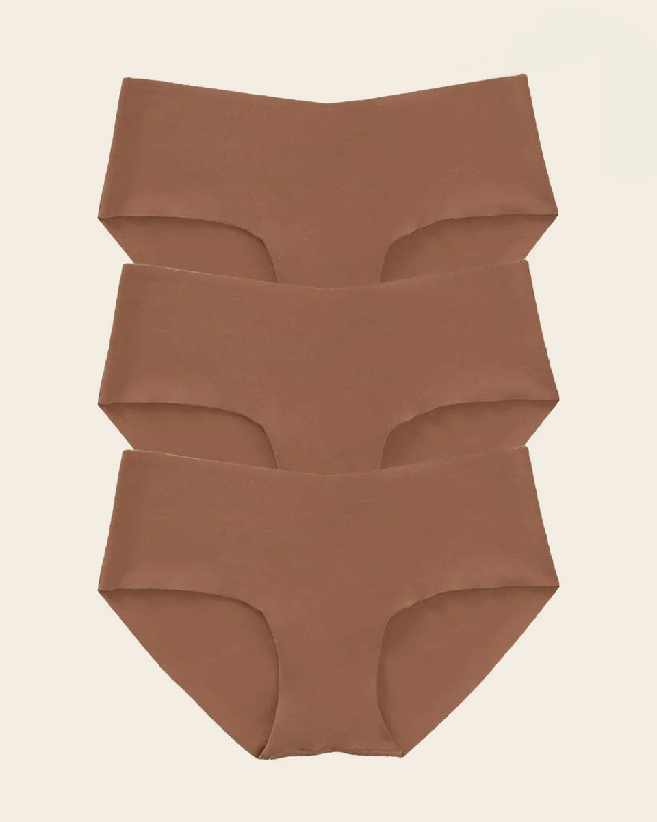 Paquete x 5 bragas hípster invisibles ultraplanas sin elásticos y de pocas costuras