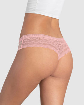 Paquete de 2 braguitas tipo culotte en encaje y blonda#color_s43-rosado-lila