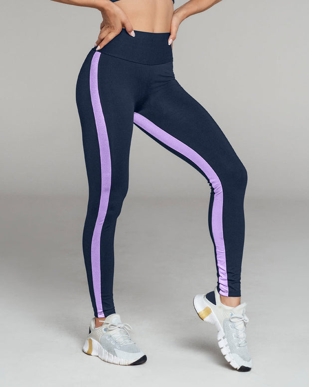 Legging con laterales en contraste Leonisa Active by Silvy Araujo#color_515-azul