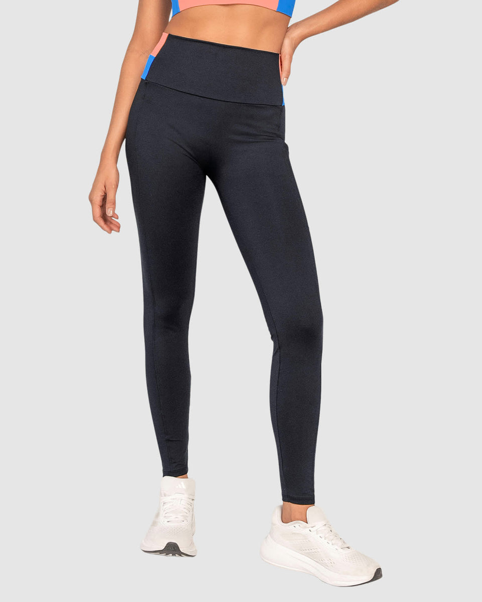 Legging tiro alto control en abdomen y muslos con bolsillo lateral