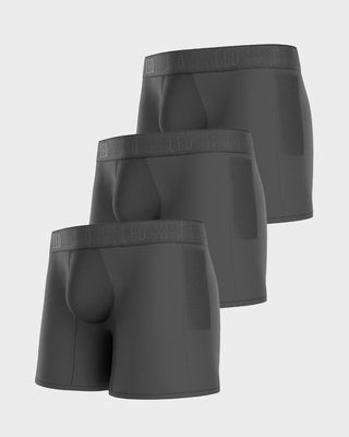 Paquete x 3 bóxers deportivos largos con bolsillo lateral en microfibra de secado rápido#color_700-negro