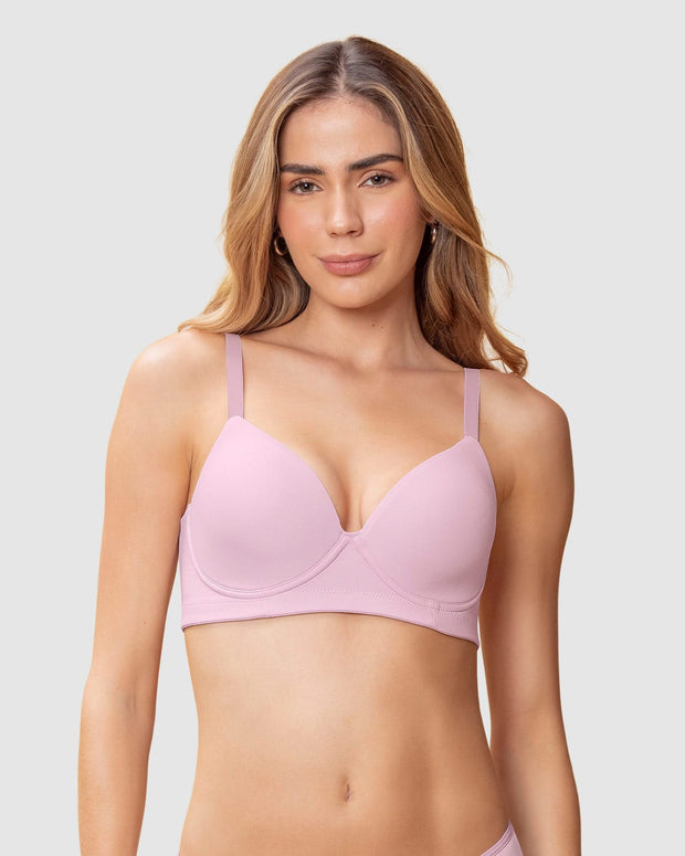 Sujetador triangular de push up medio y espalda ancha#color_329-rosado-claro