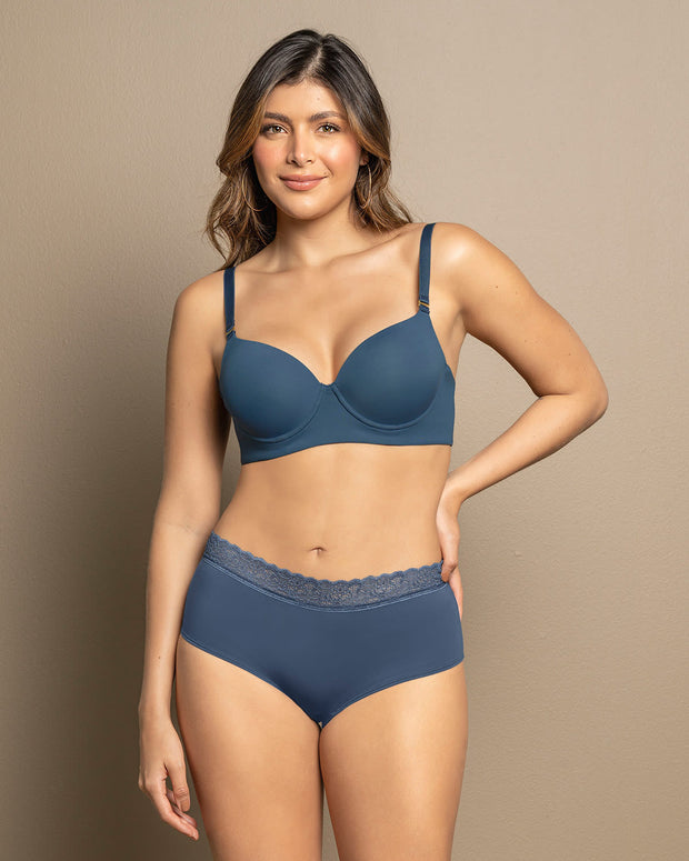 Sujetador triangular de push up alto#color_599-azul