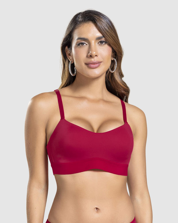 Sujetador tipo top ultraliviano con copas internas fijas#color_853-rojo