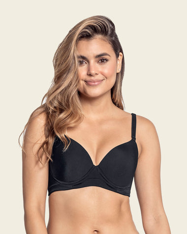 Sujetador triangular de push up medio y espalda ancha#color_700-negro