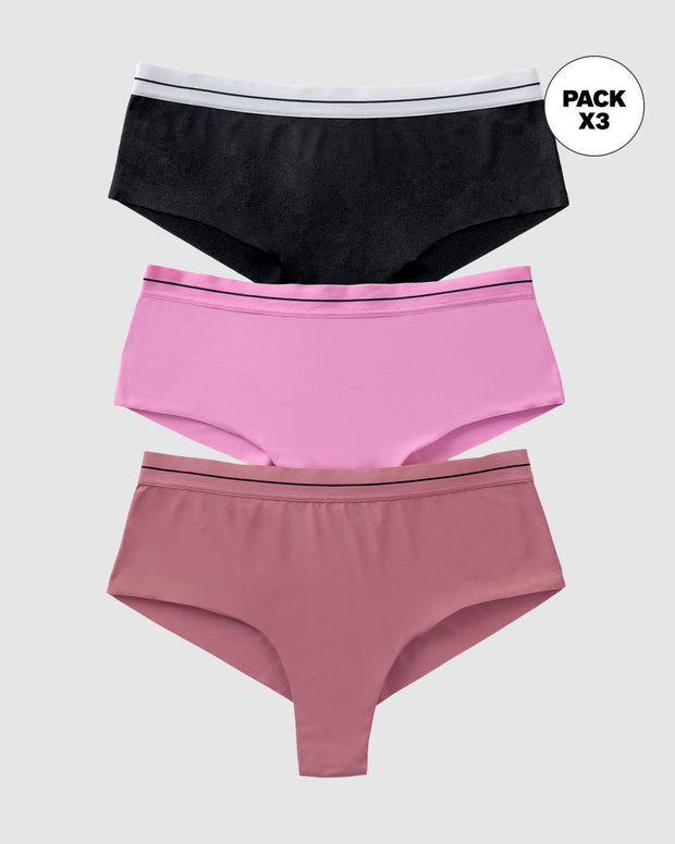 Confezione ultra confortevole x3 di slip a brasiliana