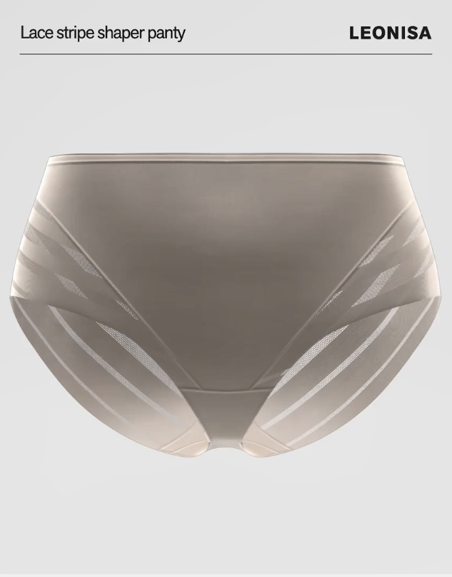 Slip contenitivo a vita alta con fasce in tulle Leonisa