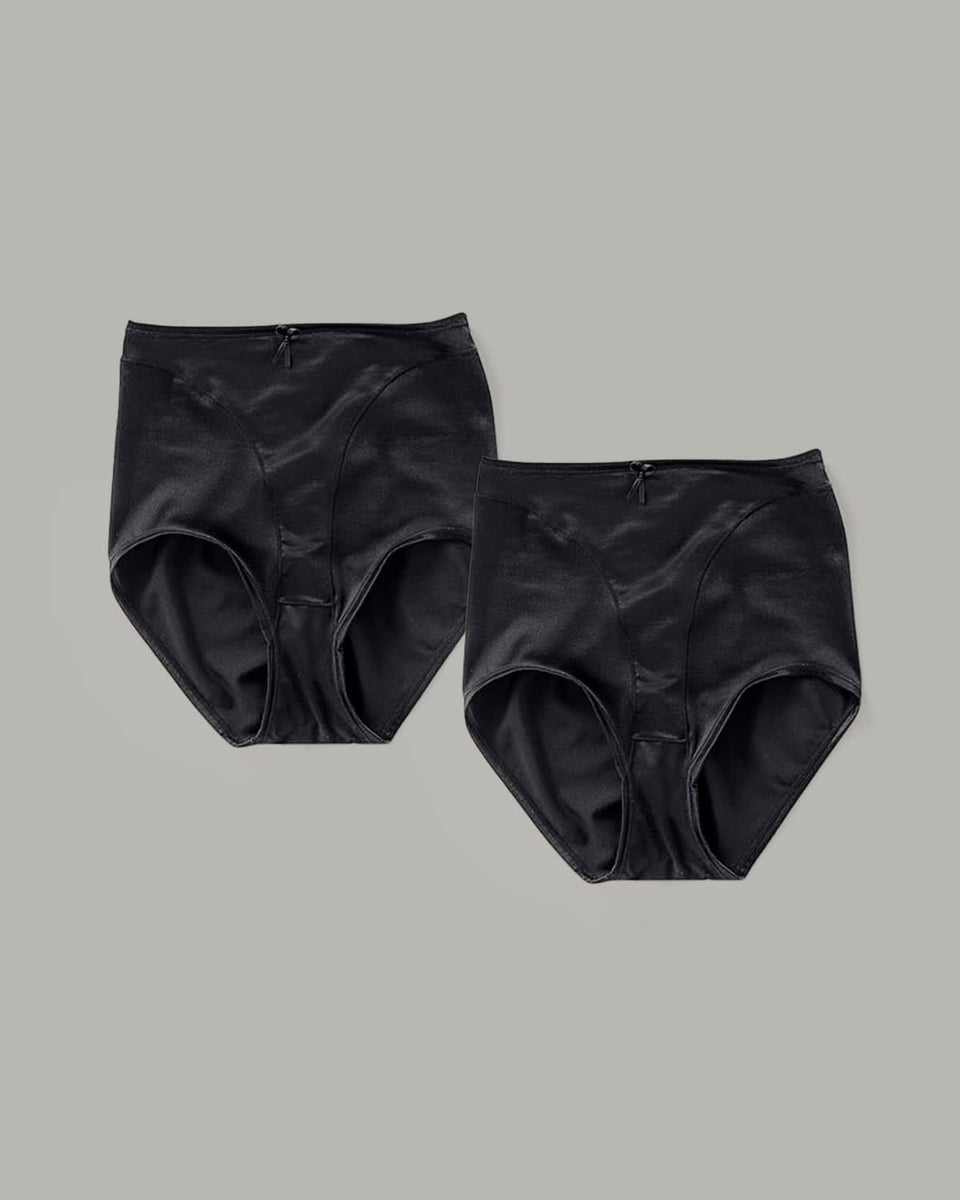Paquete x 2 bragas fajas clásicas con control suave de abdomen